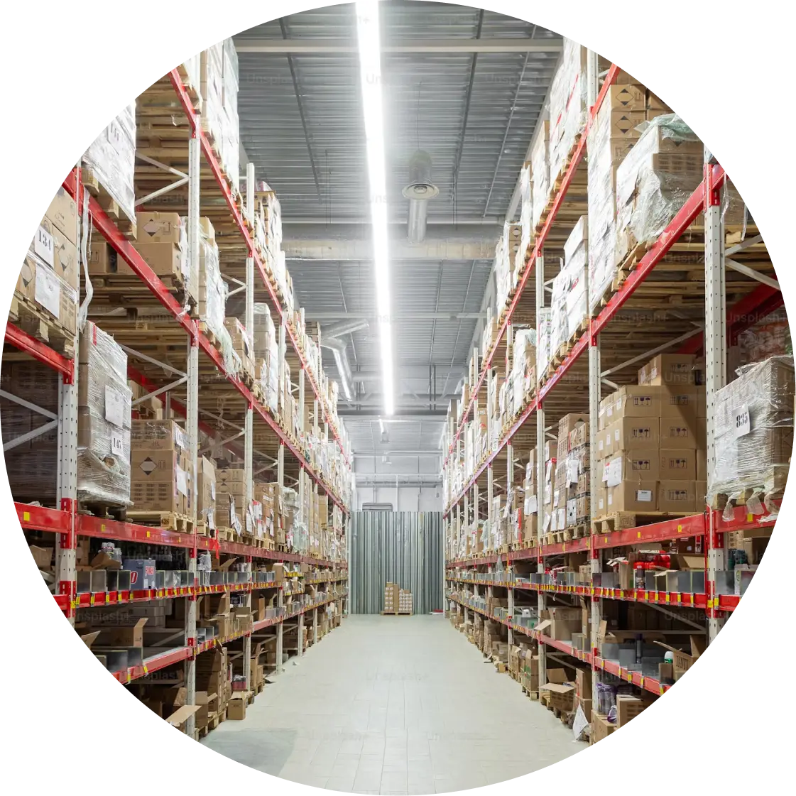 Photo of inside an industrial warehouse building